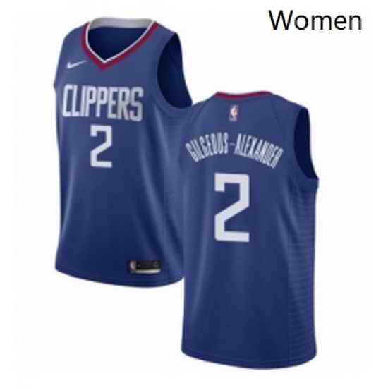 Womens Nike Los Angeles Clippers 2 Shai Gilgeous Alexander Swingman Blue NBA Jersey Icon Edition